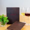 Premium leather restaurant menu